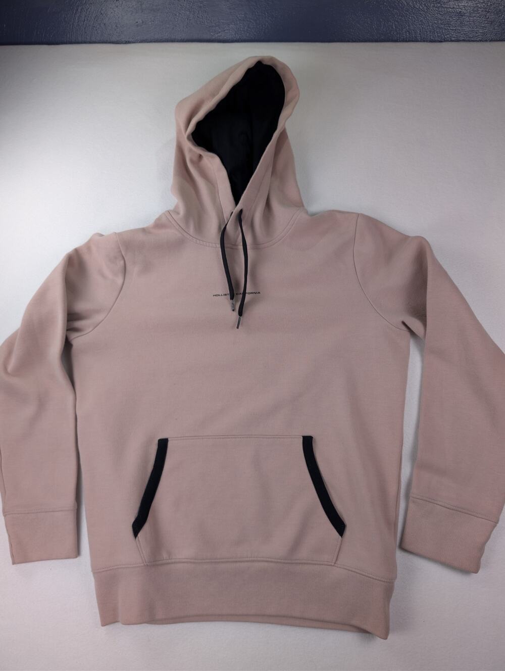 Hollister California Blush Pink Black Pullover Hoodie Women’s Small